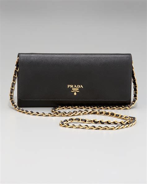 prada mini saffiano chain wallet|Prada wallets women on sale.